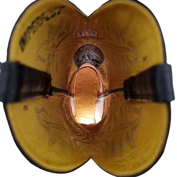 Nocona Boots Men's 14AAA Narrow Bullhide Black Leather Cowboy Western Boots - Picture 13 of 14